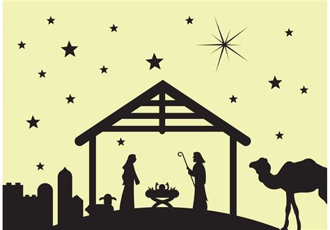 nativity vector|free manger scene clip art.